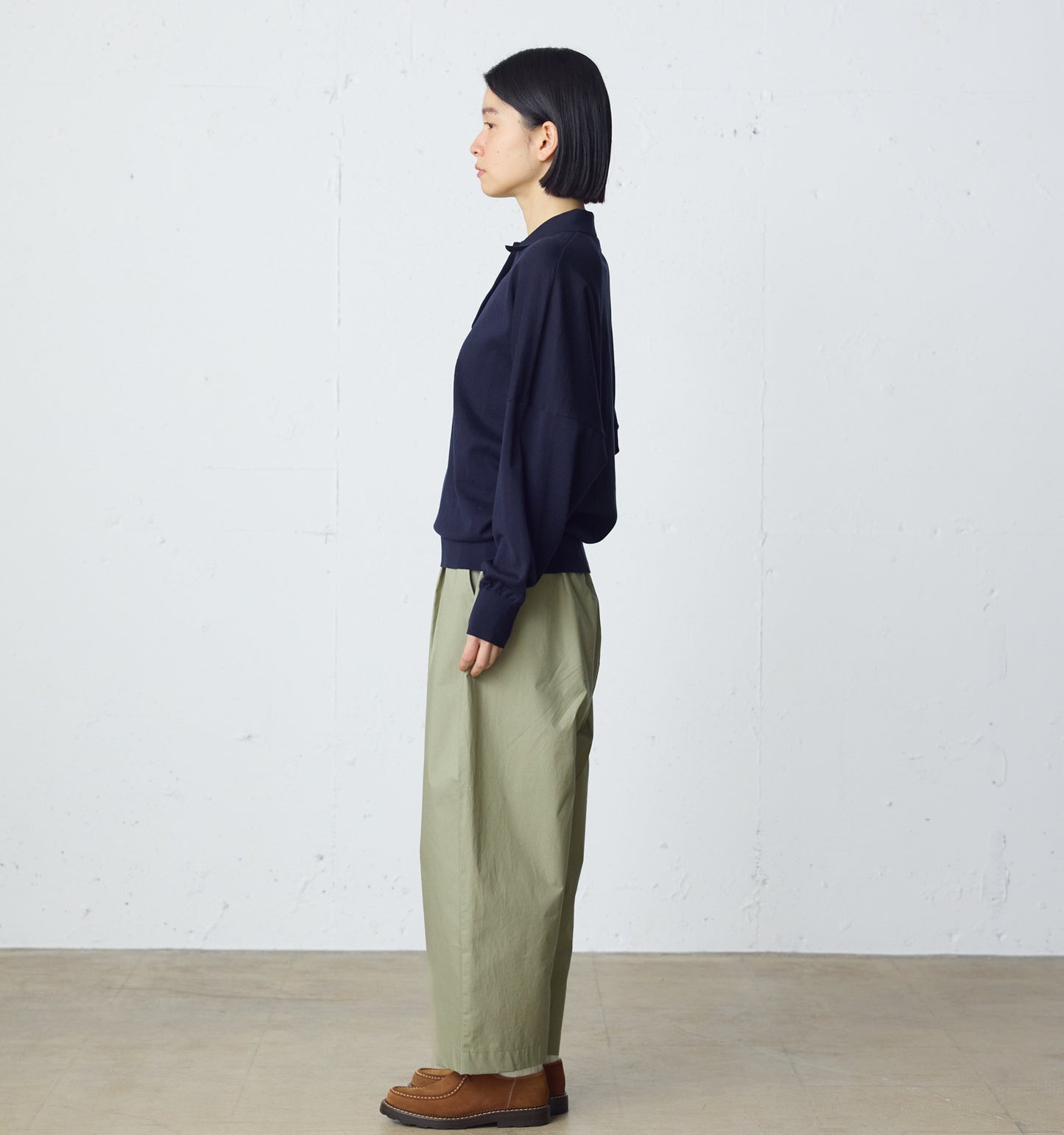 wide knit polo