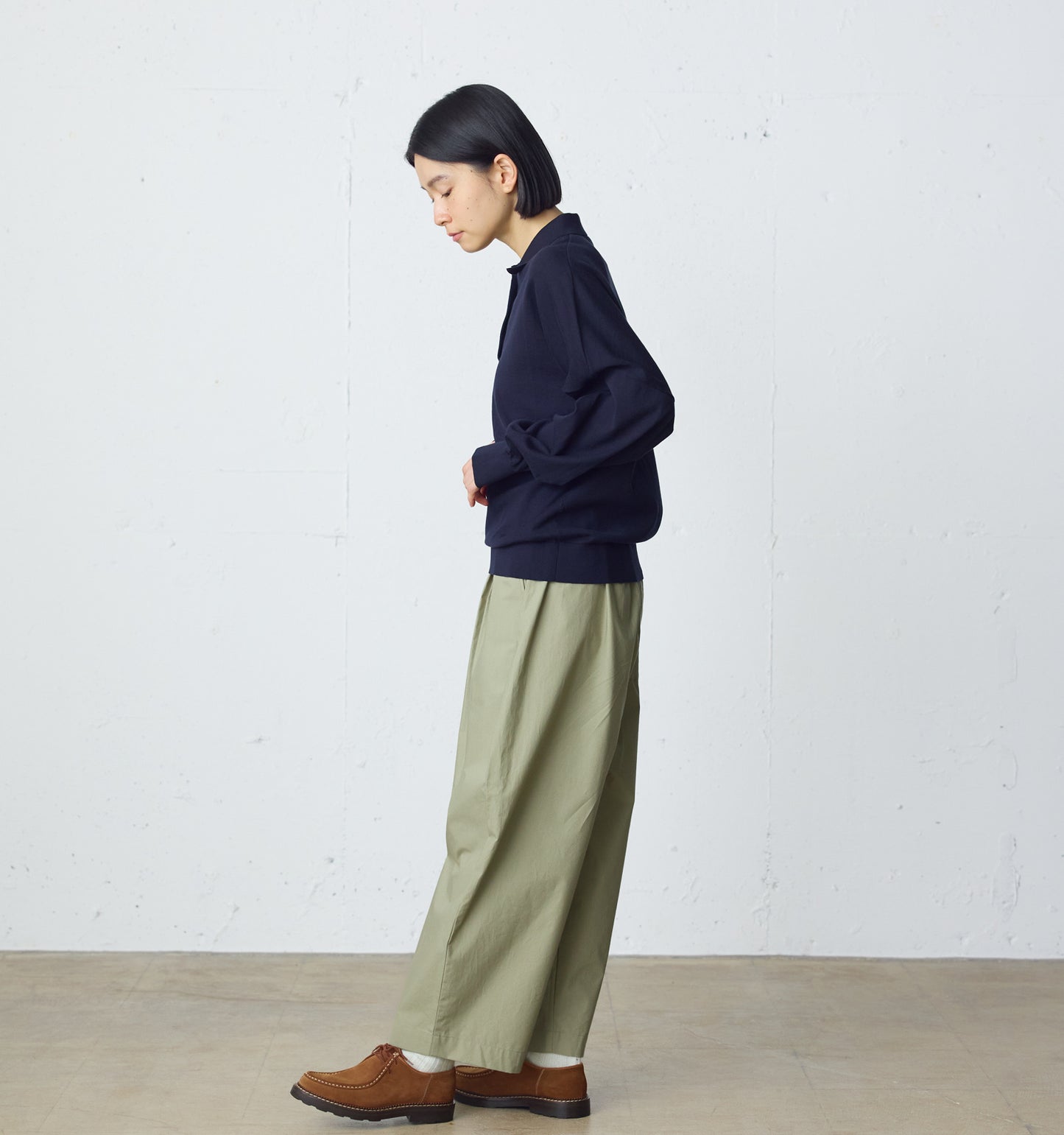wide knit polo