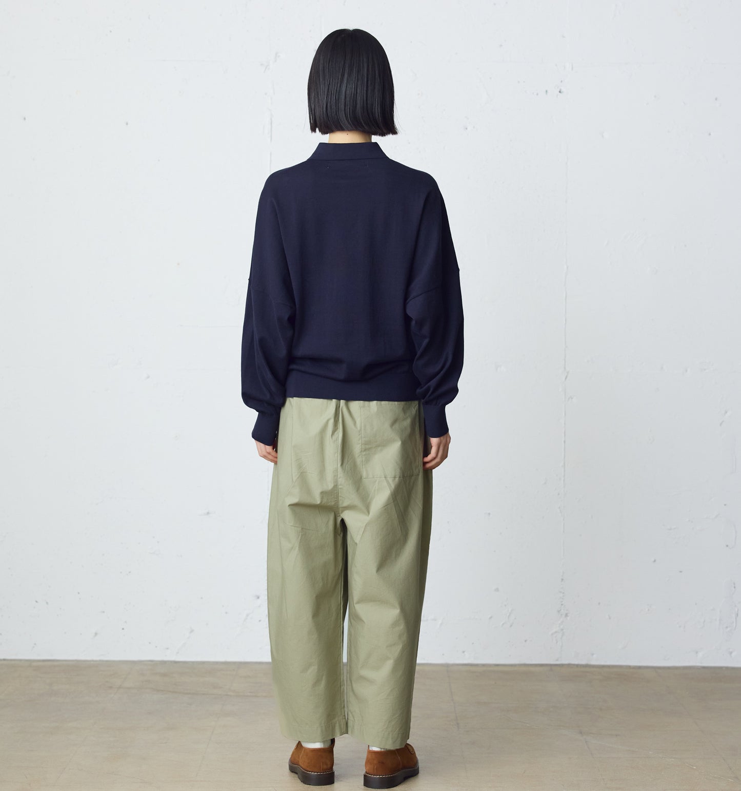 wide knit polo