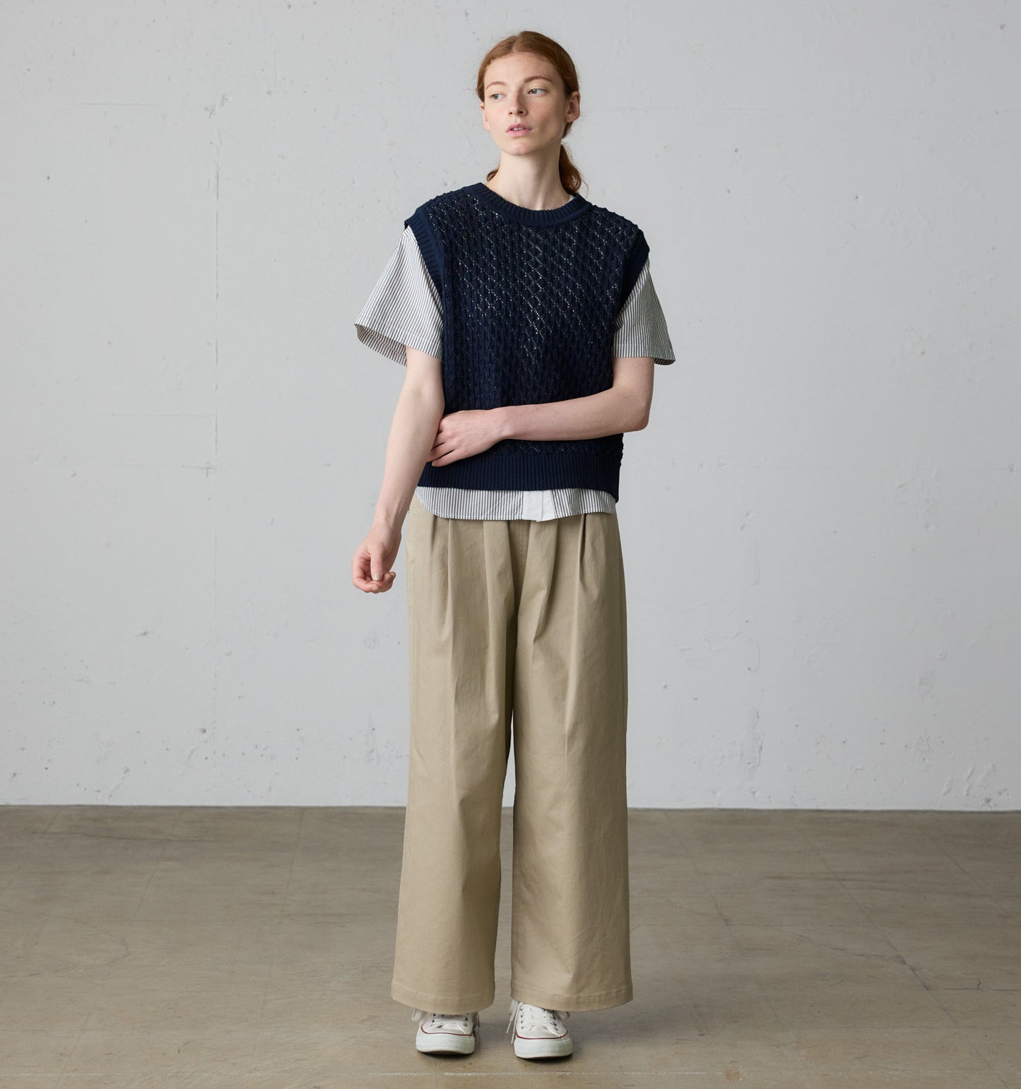 mesh knit vest