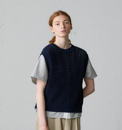 mesh knit vest