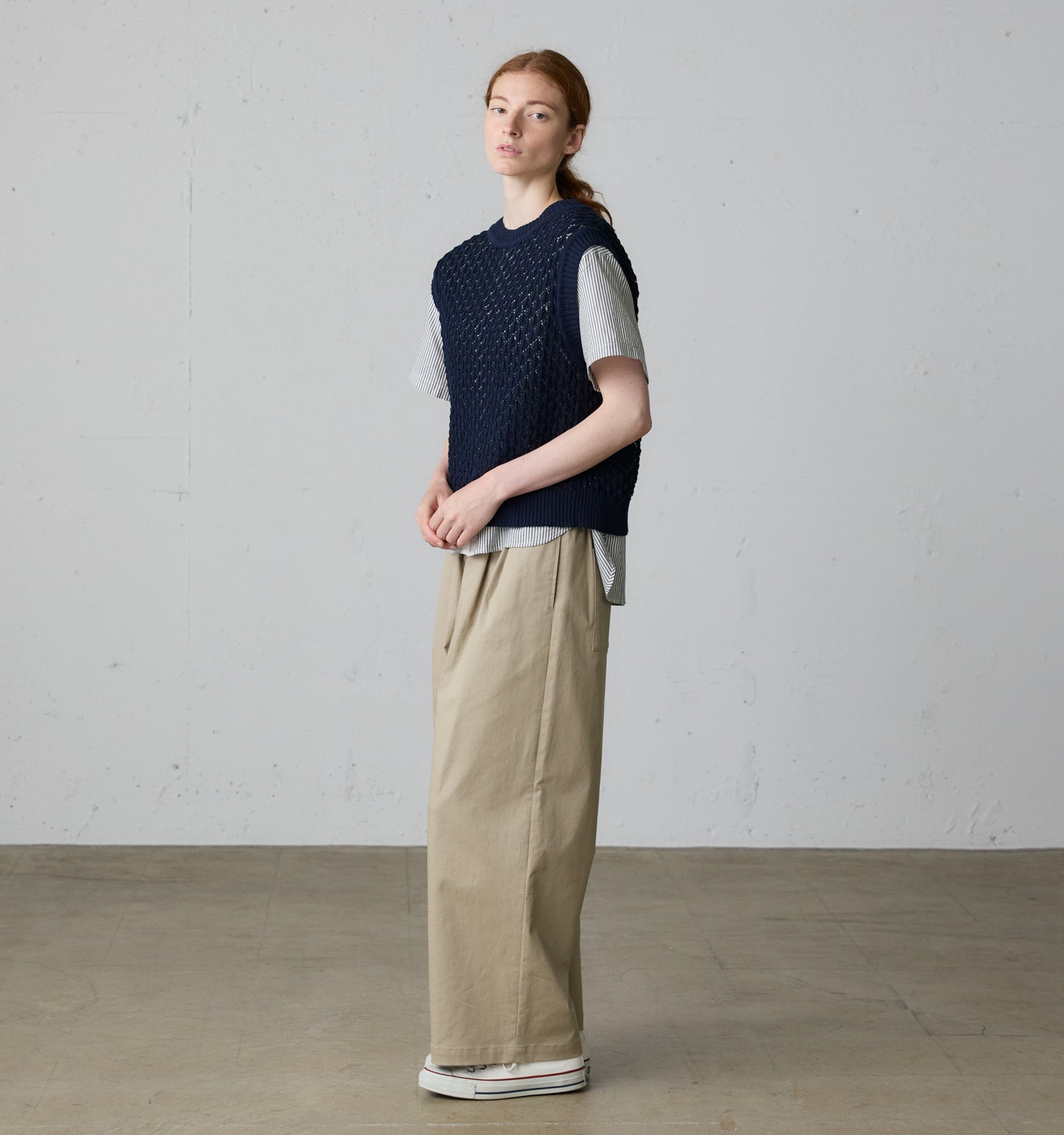 mesh knit vest