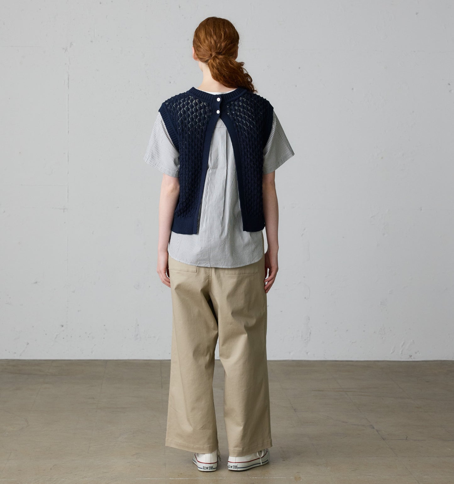 mesh knit vest