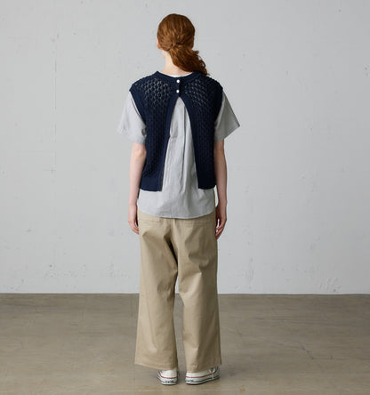 mesh knit vest