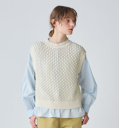 mesh knit vest