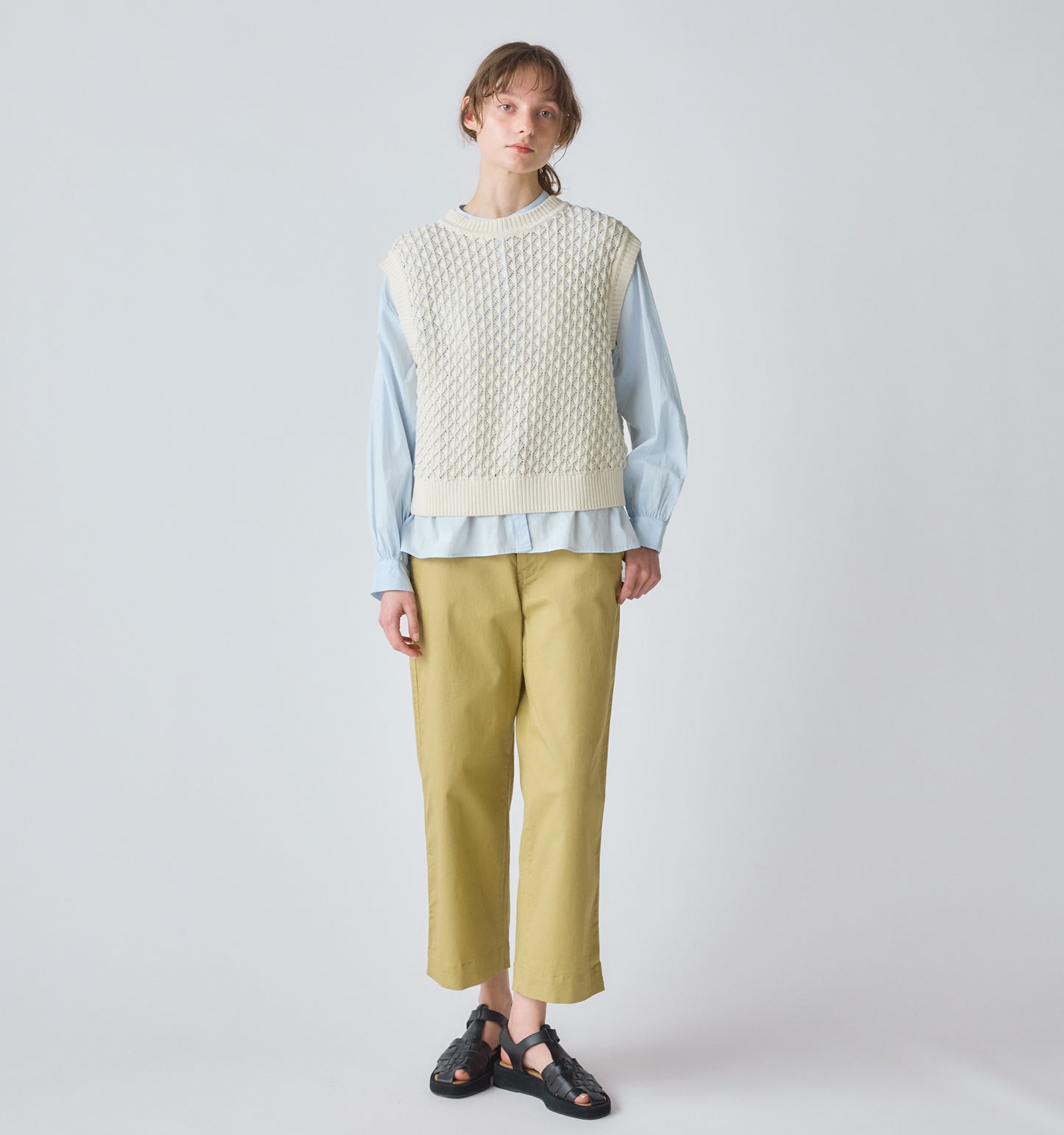mesh knit vest