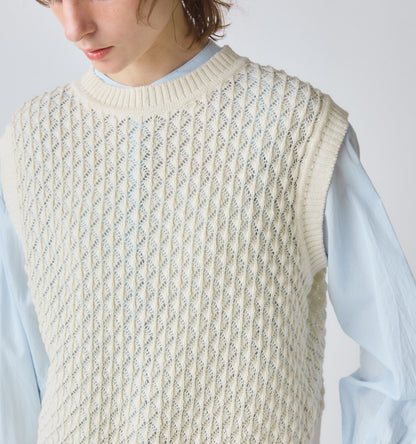 mesh knit vest