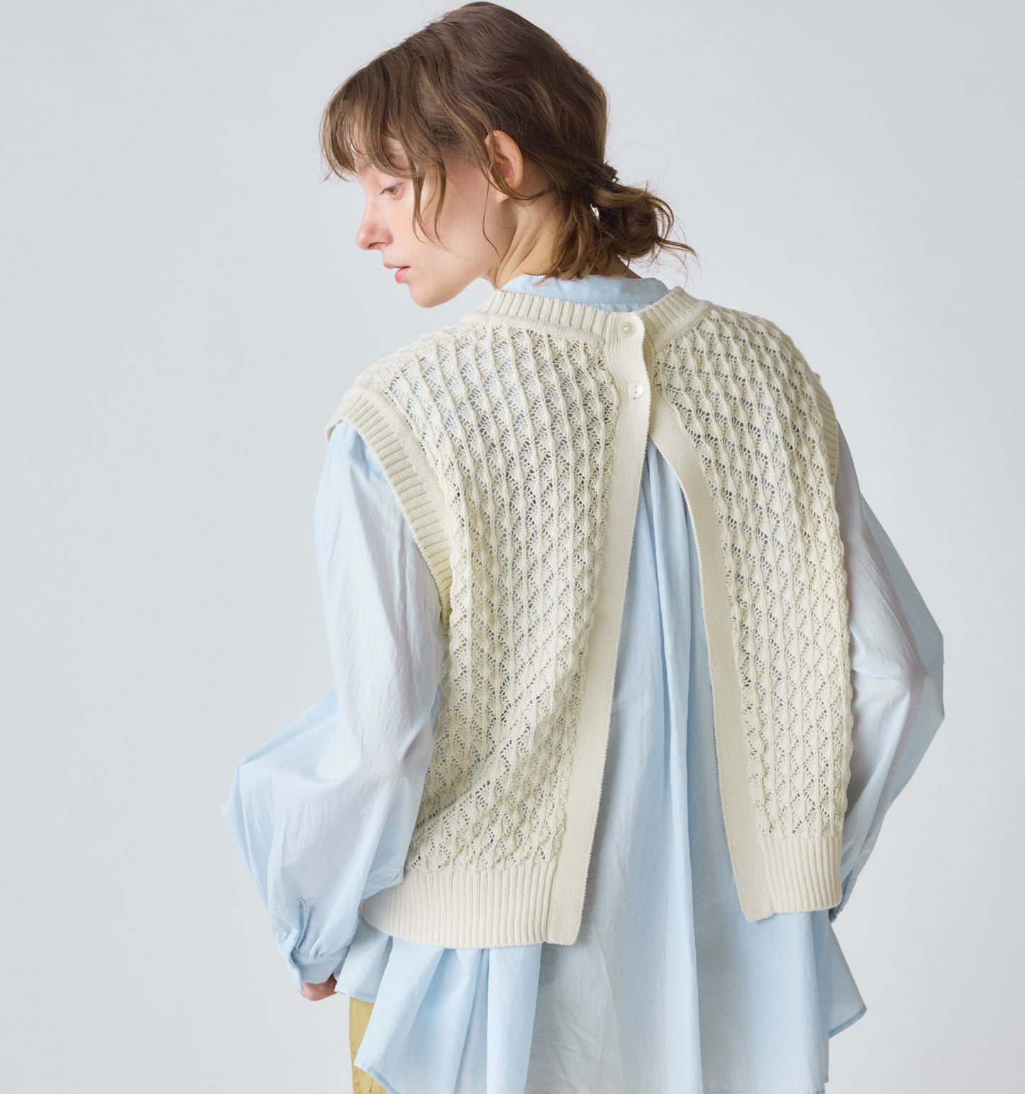 mesh knit vest