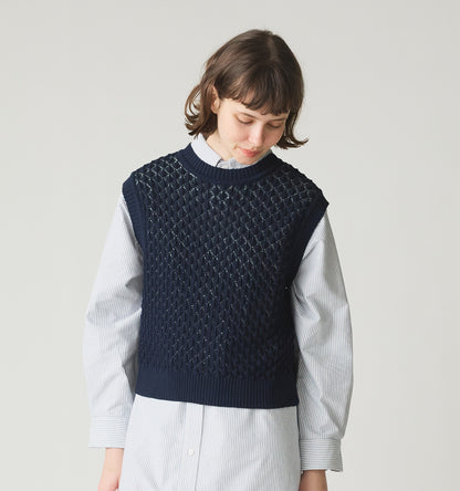 mesh knit vest