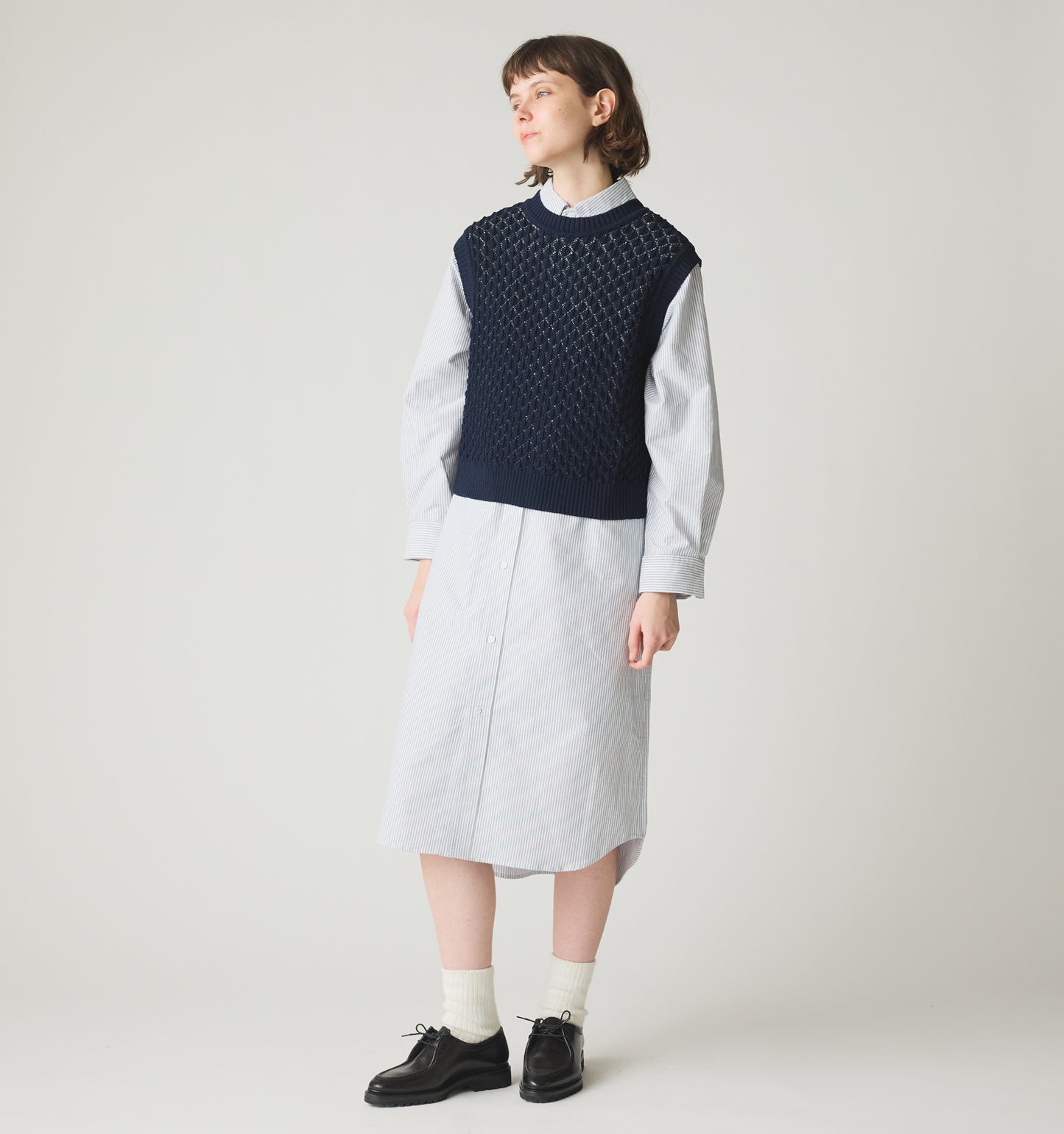 mesh knit vest