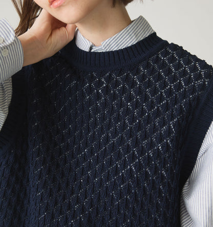 mesh knit vest