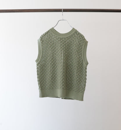 mesh knit vest