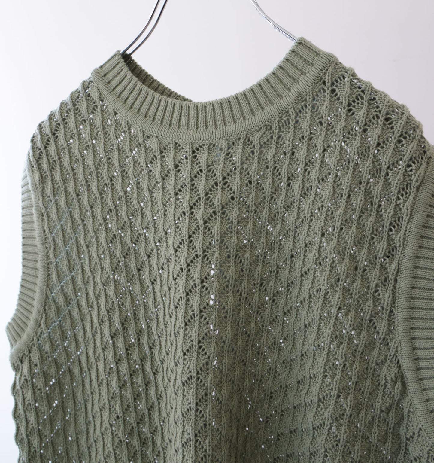 mesh knit vest