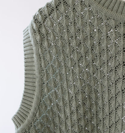 mesh knit vest