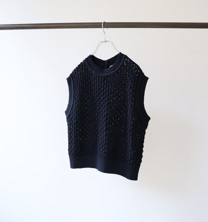 mesh knit vest