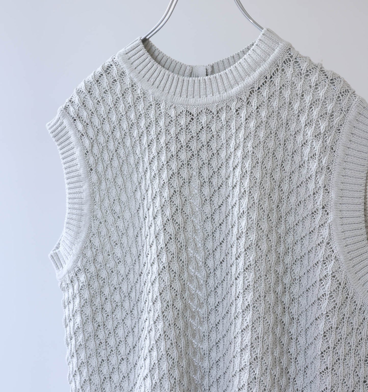 mesh knit vest