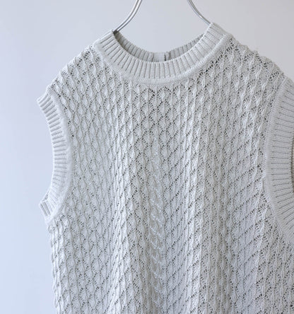 mesh knit vest