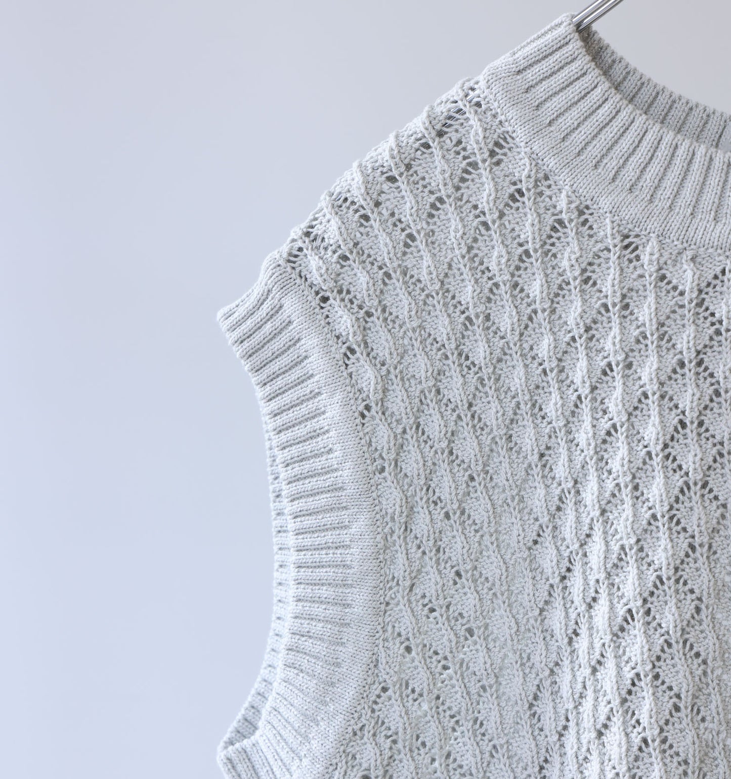 mesh knit vest