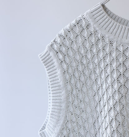 mesh knit vest