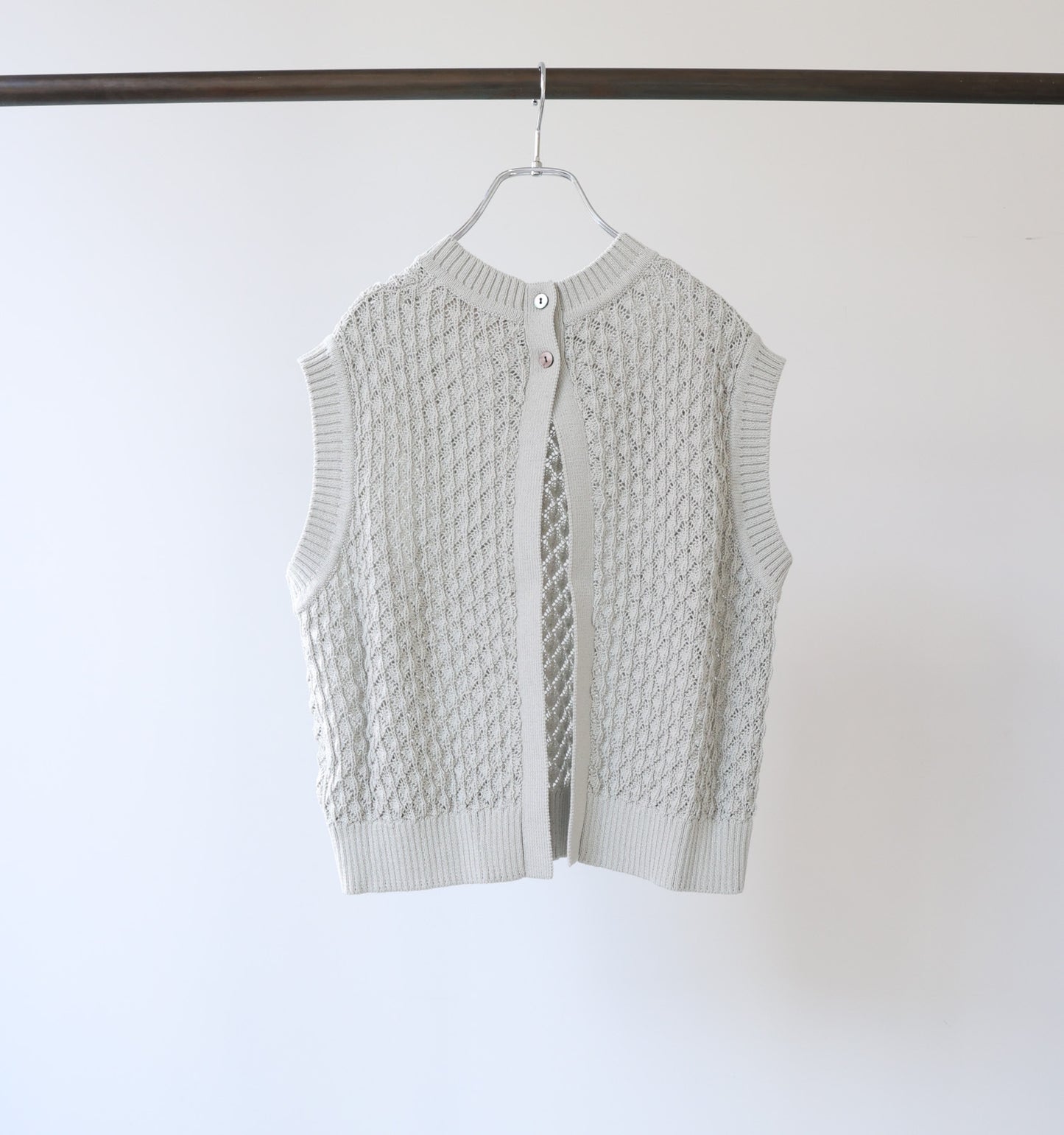 mesh knit vest