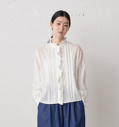 pin tuck lace shirt