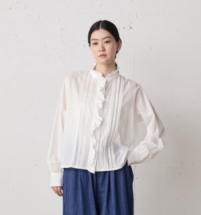 pin tuck lace shirt