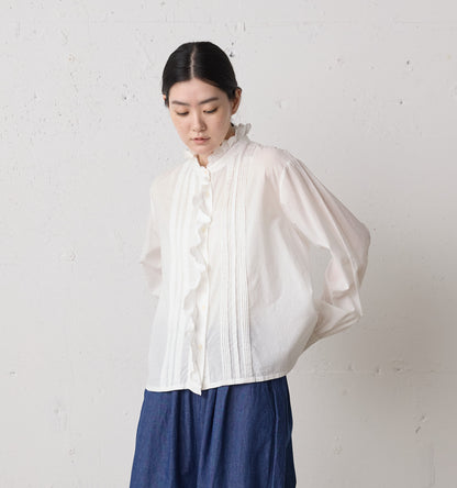 pin tuck lace shirt