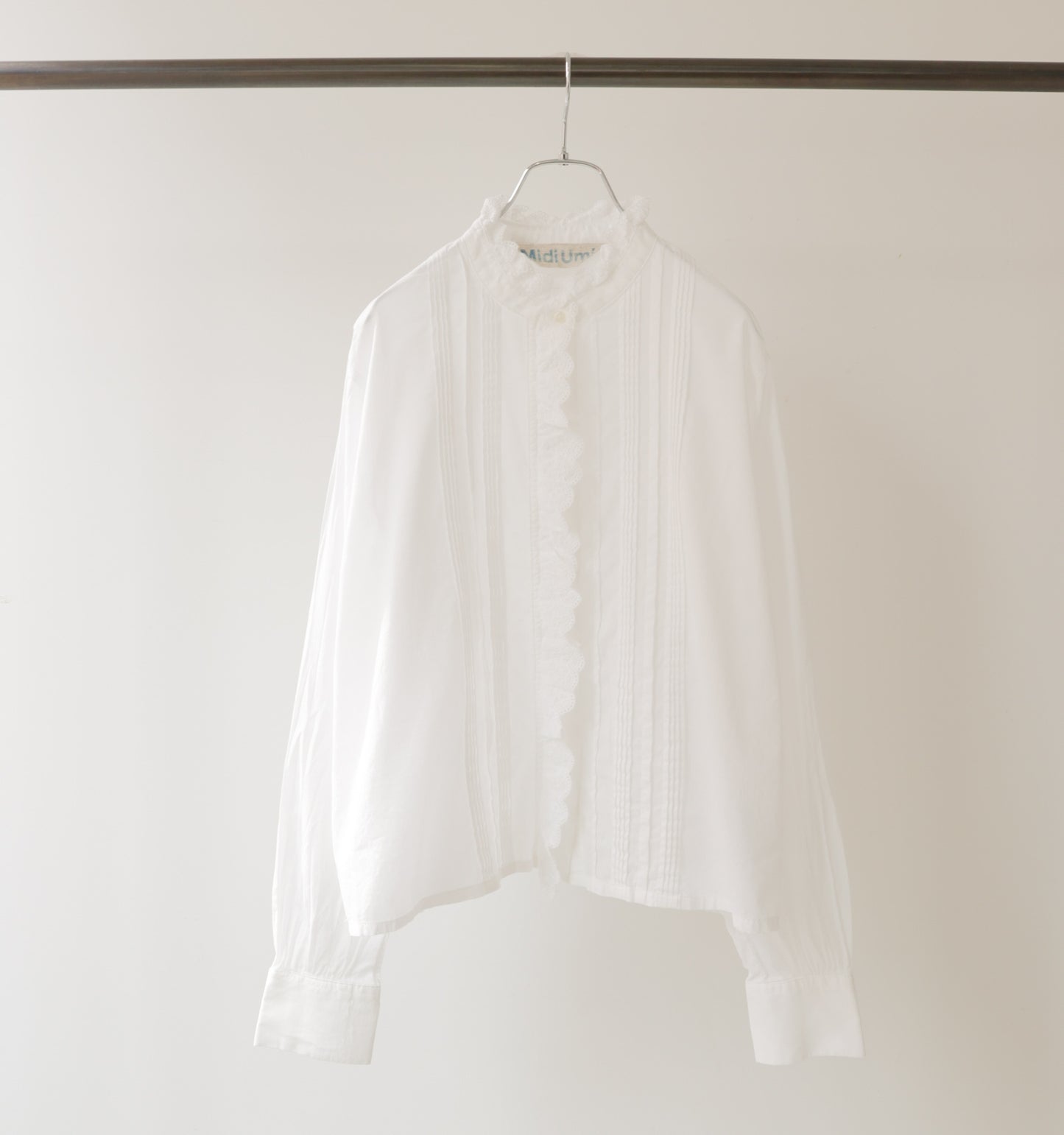 pin tuck lace shirt