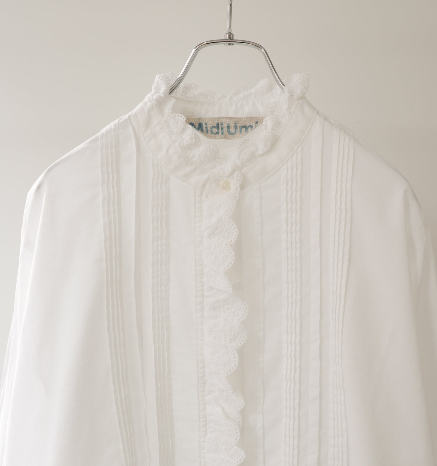pin tuck lace shirt