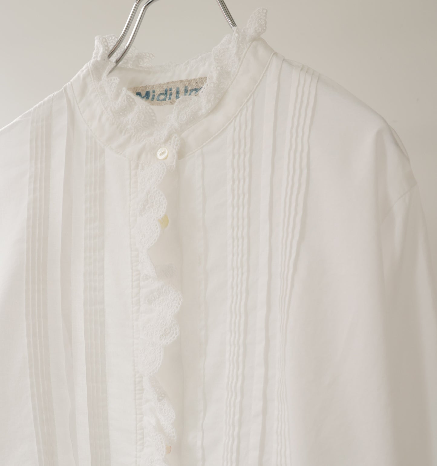 pin tuck lace shirt
