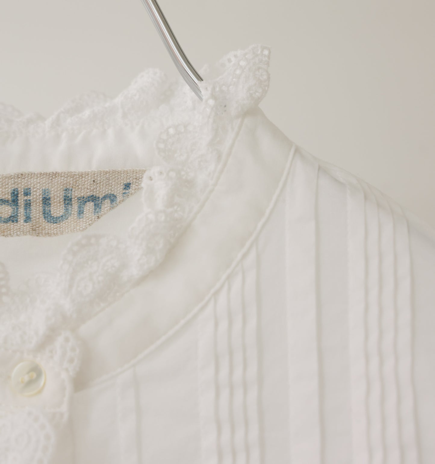 pin tuck lace shirt