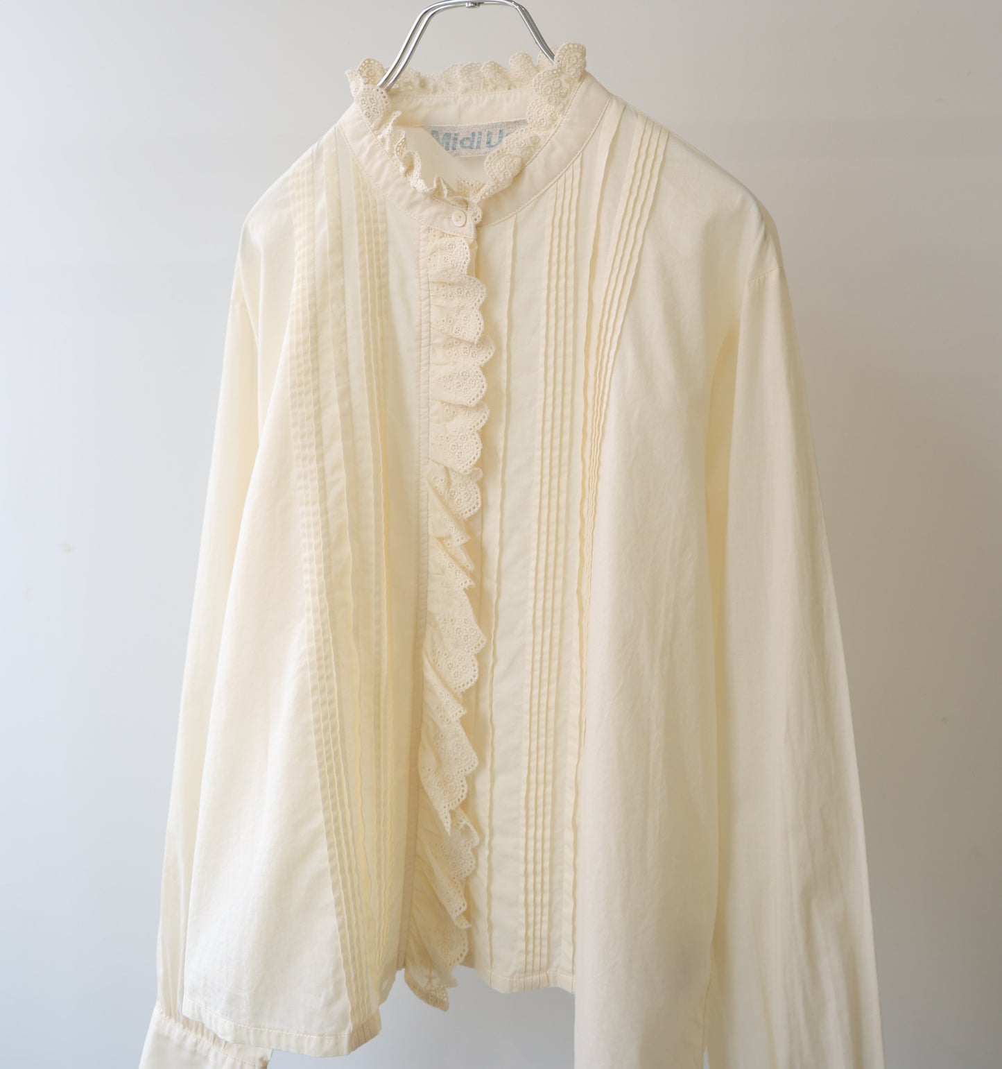 pin tuck lace shirt