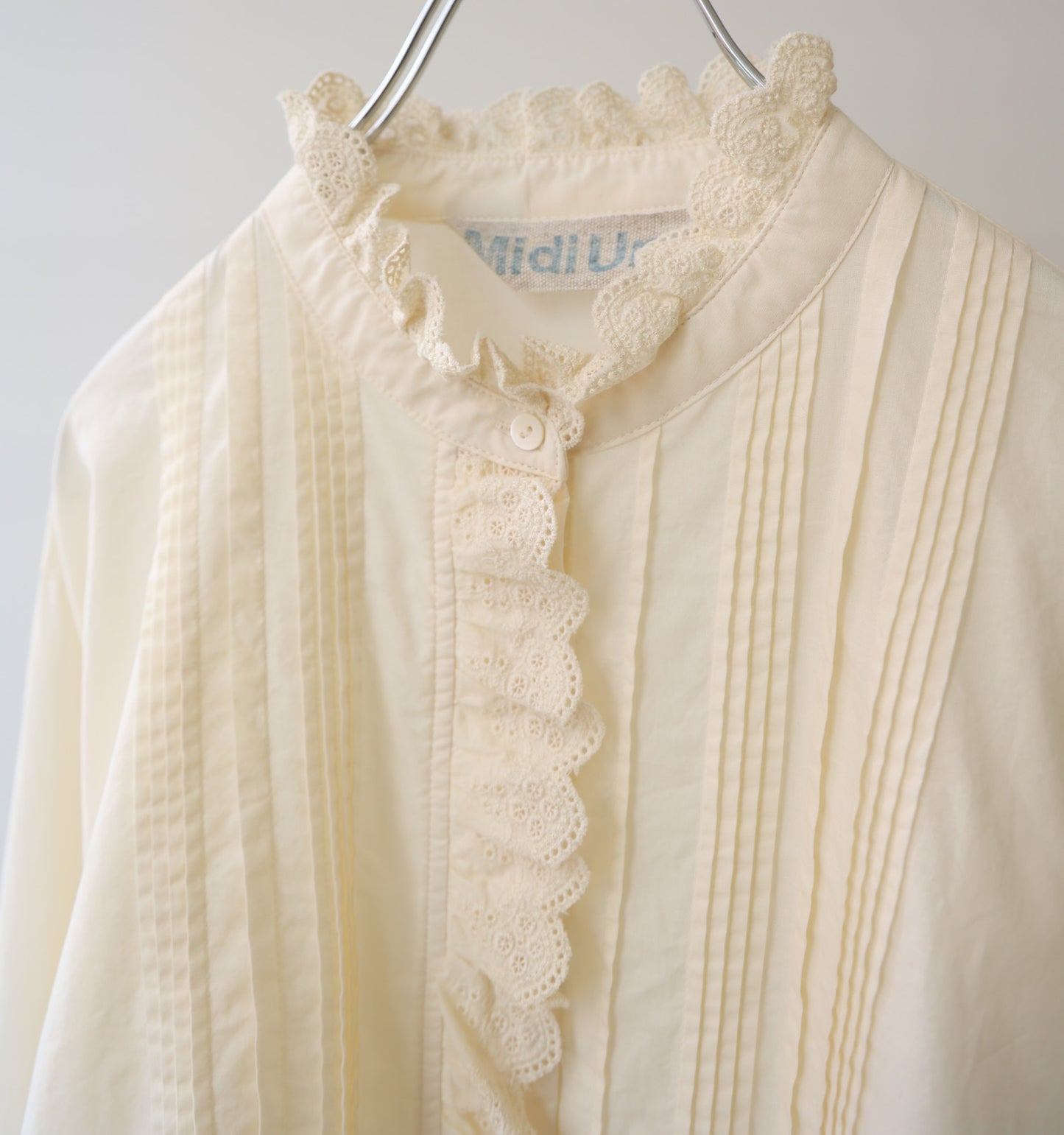 pin tuck lace shirt