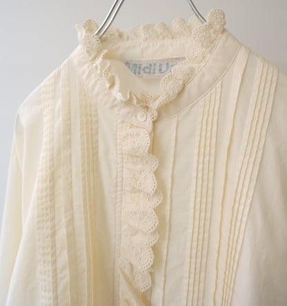 pin tuck lace shirt