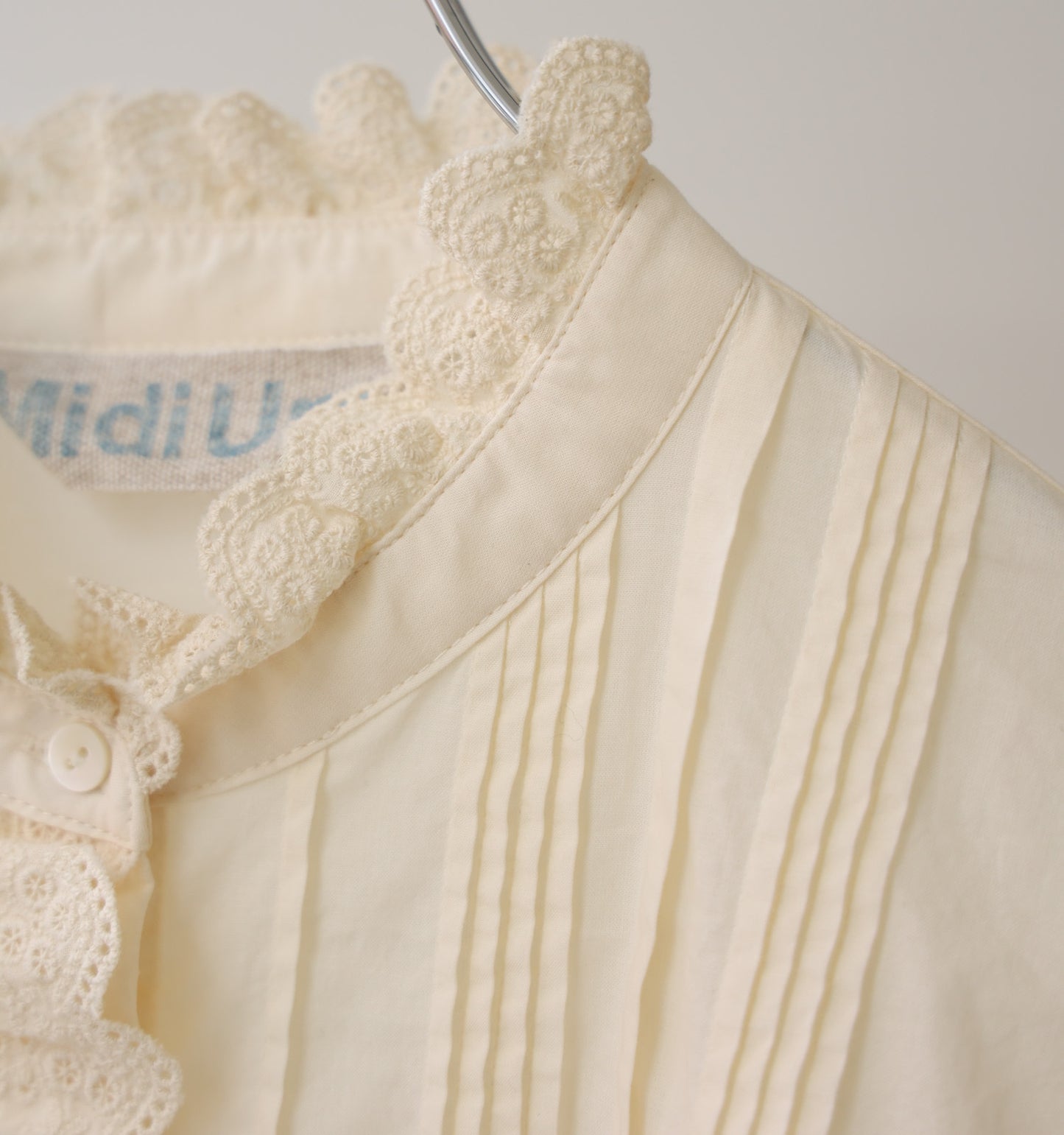 pin tuck lace shirt