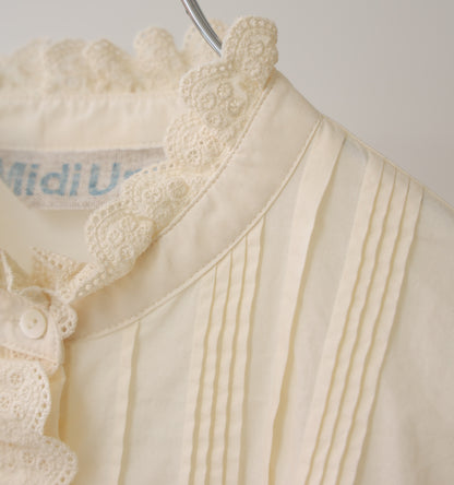 pin tuck lace shirt