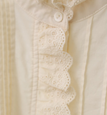 pin tuck lace shirt
