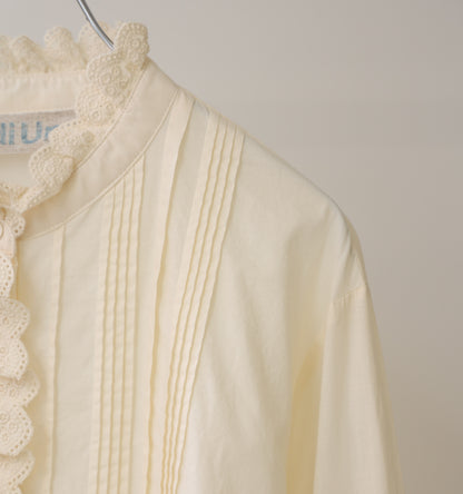 pin tuck lace shirt