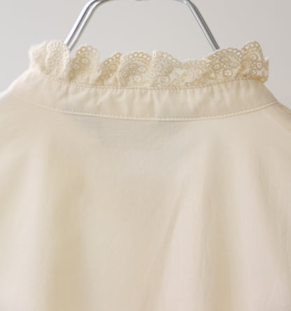 pin tuck lace shirt