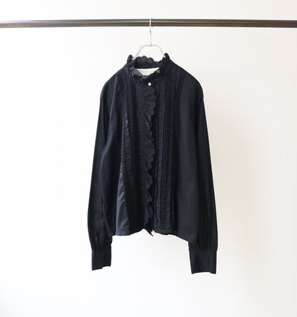 pin tuck lace shirt