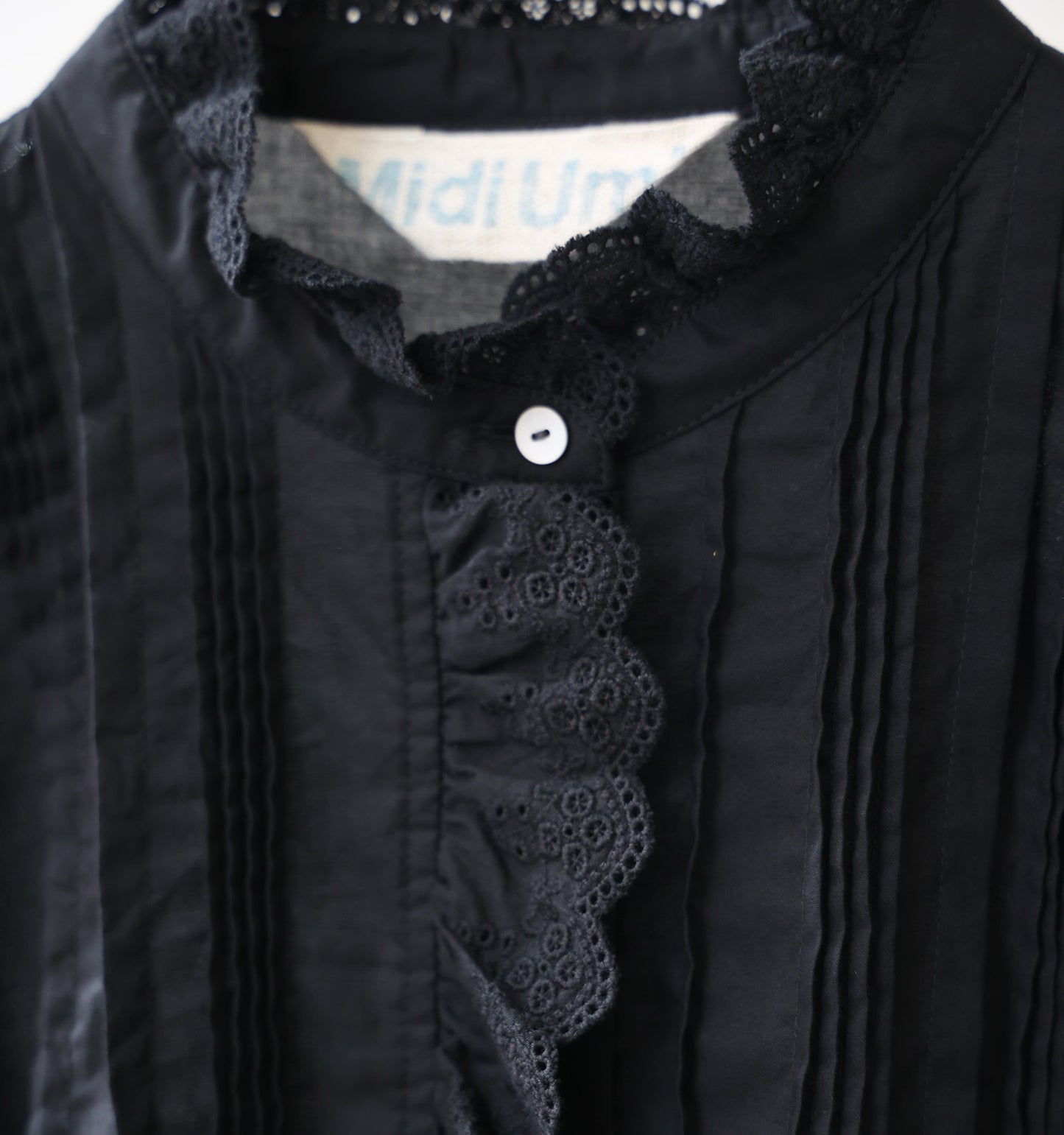 pin tuck lace shirt