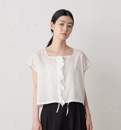 pin tuck lace vest