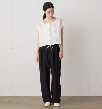 pin tuck lace vest