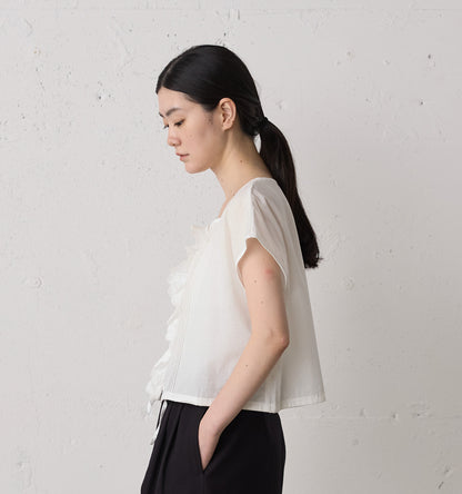pin tuck lace vest