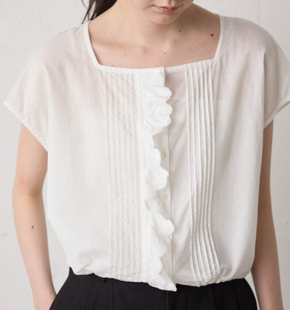pin tuck lace vest