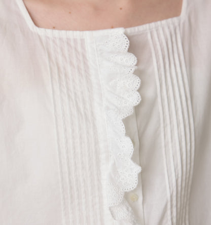 pin tuck lace vest