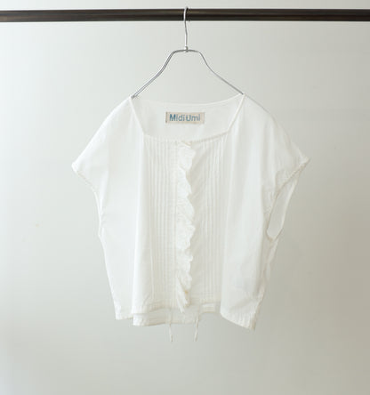 pin tuck lace vest