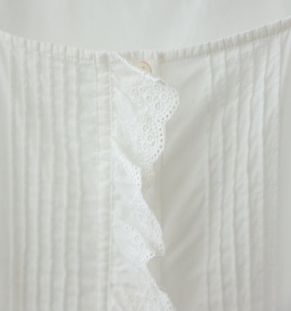 pin tuck lace vest