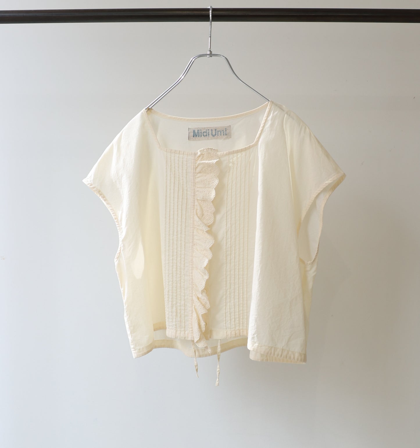 pin tuck lace vest