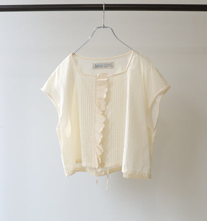 pin tuck lace vest